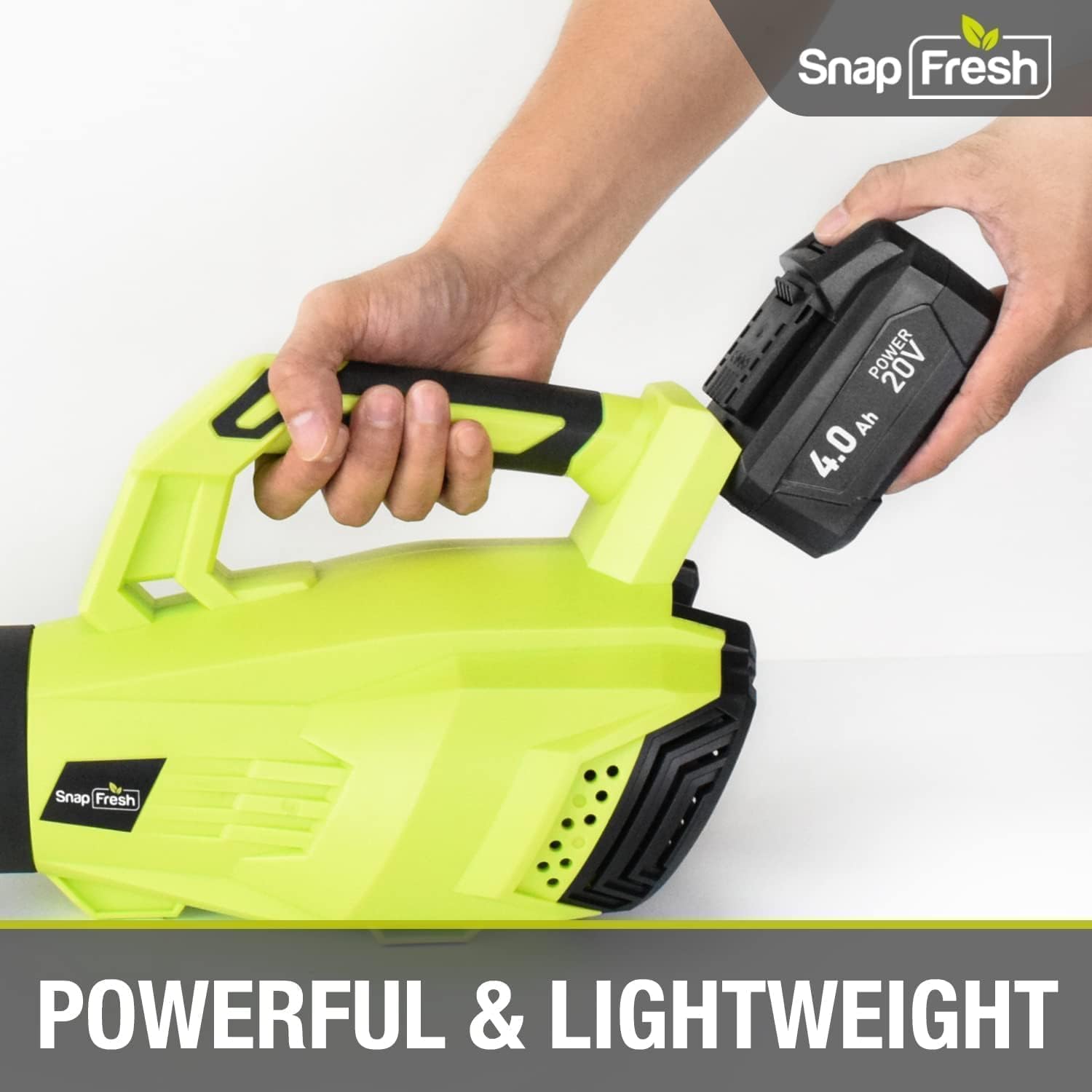 SnapFresh Batteria 20V 4,0Ah Compatibile Solo con Utensili Senza Filo SnapFresh, Batteria a Lunga Durata con Supporto alla Ricarica Rapida (JOB-YFT51-20B)