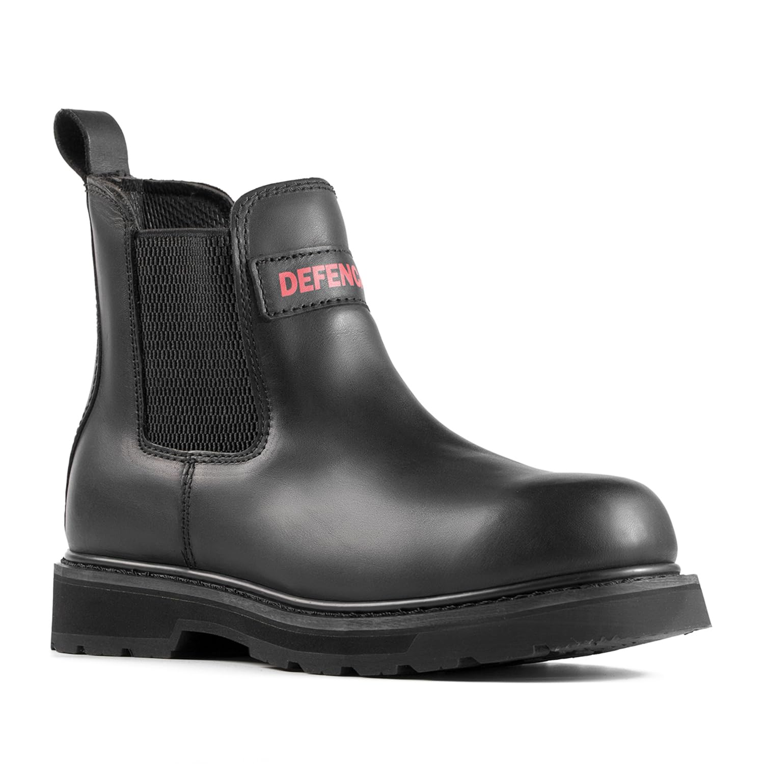 Defencas Men's Slip On Chlesea Work Boots for Men, Comfortable, Water Resistant, Full Grain Leather, Slip-Resistant, EH S2432