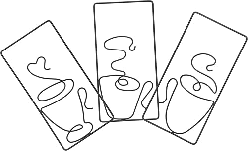 NOLITOY Colgantes de pared de hierro forjado, decoración nórdica, decoración de cerca, decoración de café, 3 piezas, letrero de barra de café,