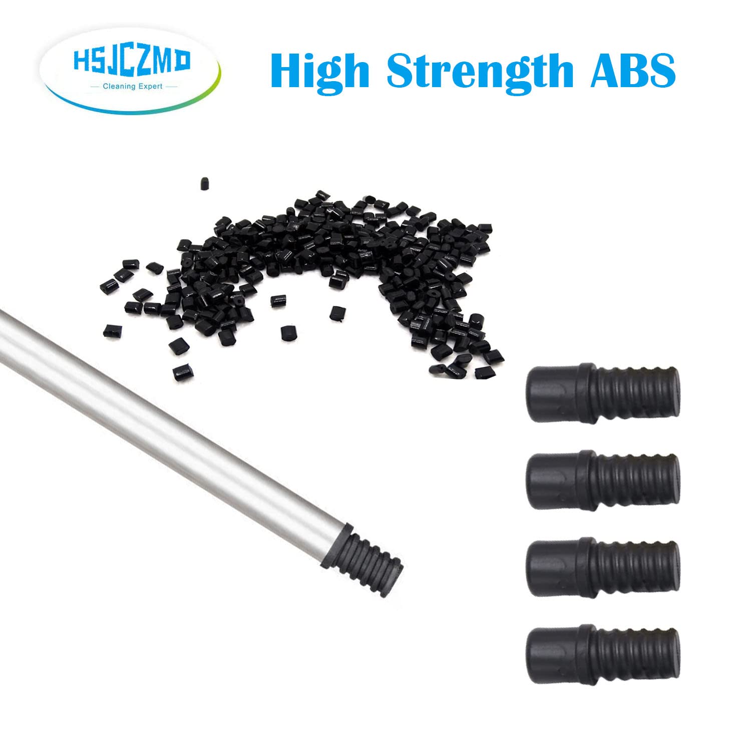 Threaded Tip Replacement,American Italy Replacement Tip for Extension Pole or Telescopic Pole,Threaded End Suitable for 22mm/0.86in 25mm/0.98in Hollow Steel Pipe 4PCS (American Threaded Head 0.98in)