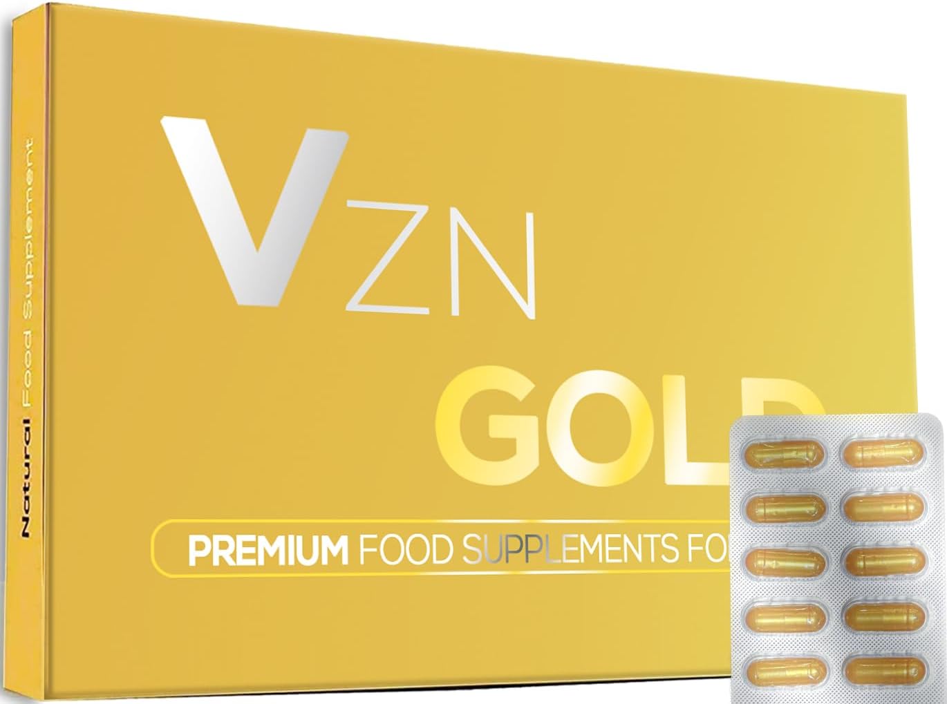 V - Gold Panax Ginseng Root Complex Pills for Men UK, High Strength 10 Capsules/Tablet