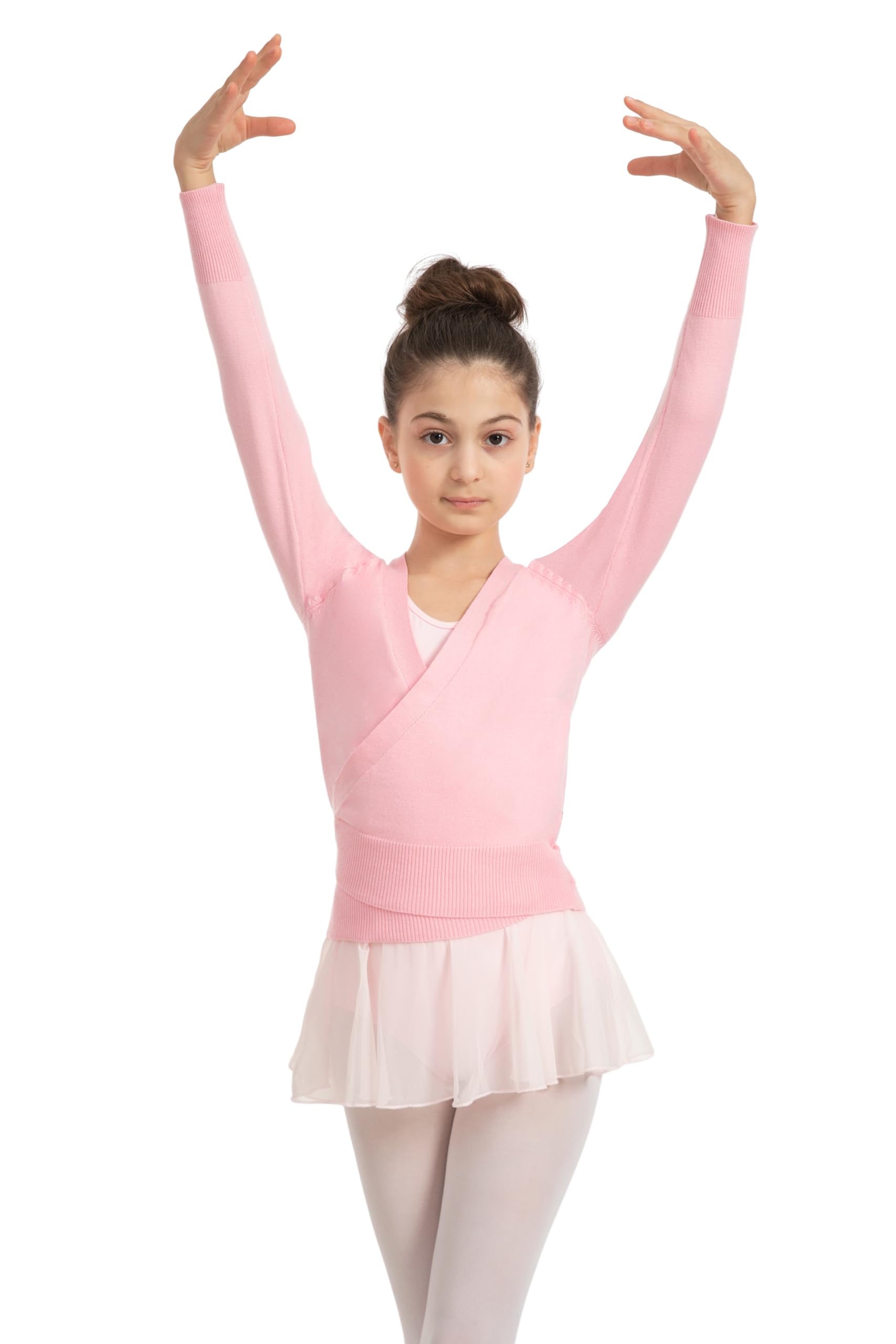 DANSHOW Filles Ballet Wrap Tops Enfants Danse Cardigans, Velours Inne Danse Pull