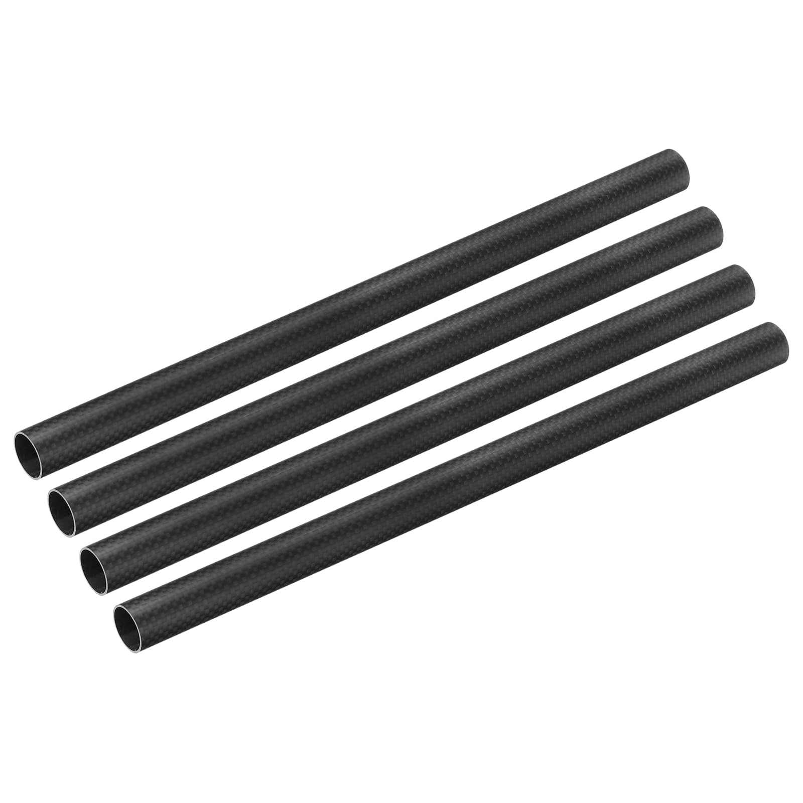 QUARKZMAN 4pz Tubi in Fibre di Carbonio 18 x 20 x 330mm Superficie Opaca Asta in Carbonio Avvolta a Rulli Tubi Tondi in Carbonio per Aeroplani RC Quadricotteri Multicotteri