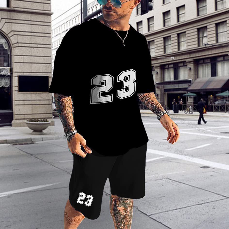 Survêtement d'été pour homme ensemble t-shirt et short léger taille M 903