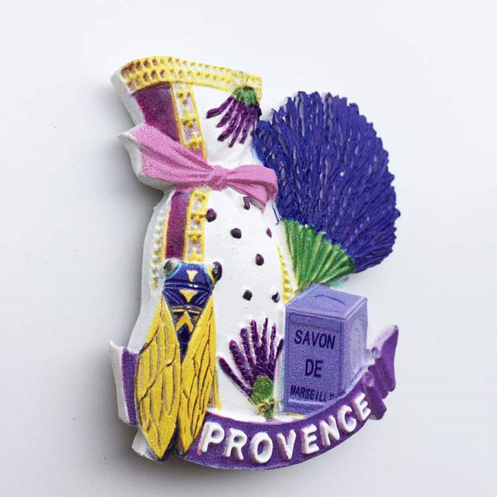 Calamita da frigorifero Valensole Provenza Francia cristallo turistico souvenir regalo collezione frigorifero adesivo magnetico