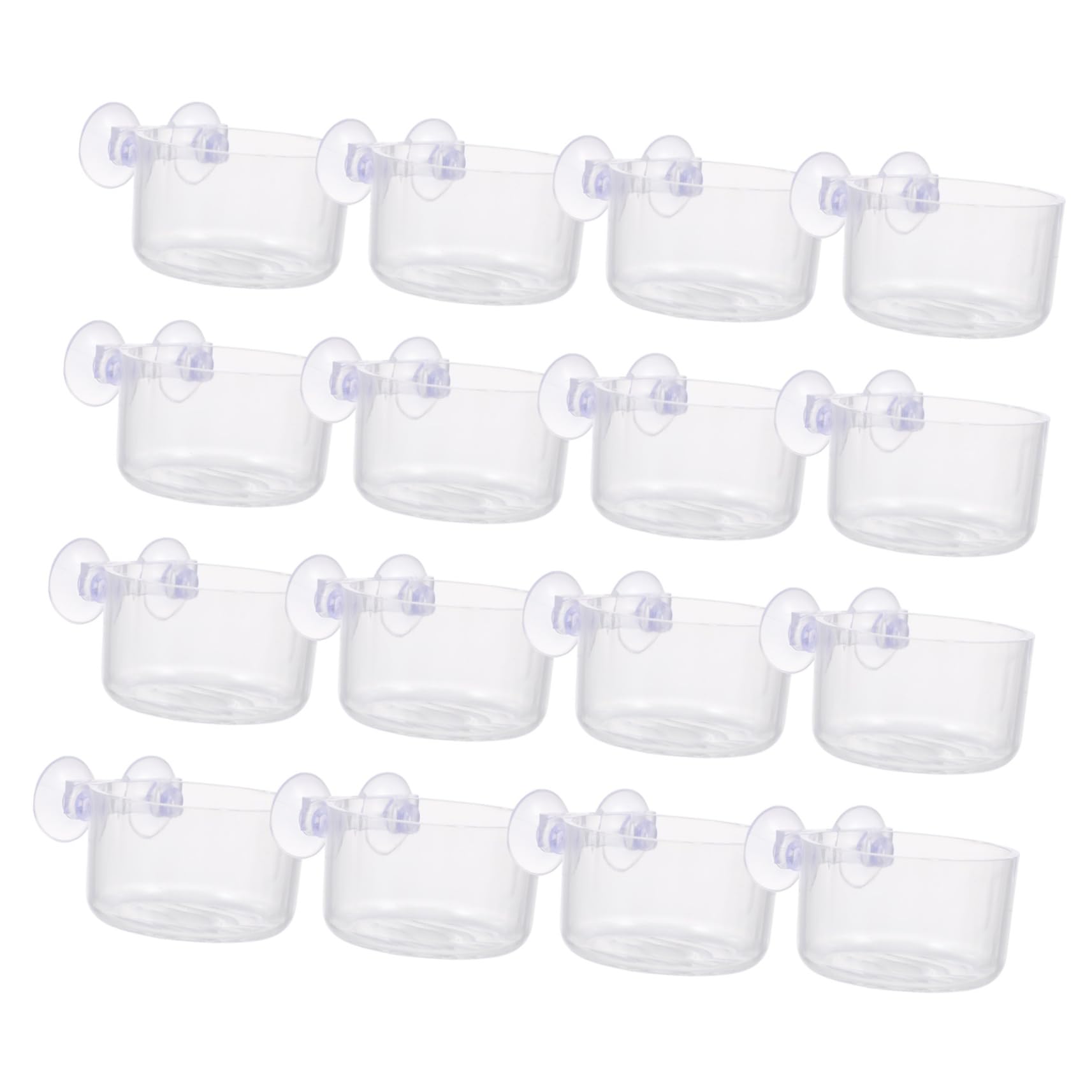 Levemolo Shrimp Feeder Cup 16pcs Aquarium Feeder Cups Red Worm Holder Perfect for Freshwater and Saltwater Tanks