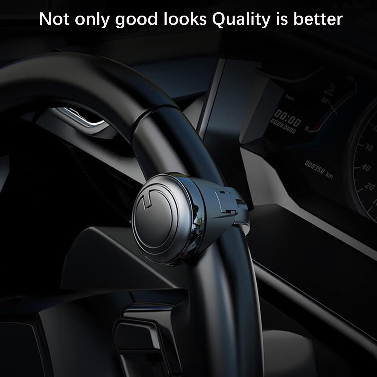 yuentoen Steering Wheel Spinner - Steering Wheel Knob, Black Soft Silicone Ball Shaped Non-Slip Driving Helper Booster with Allen Wrench Steering Wheel Accessories for Cars Trucks Vans Tractors Boats