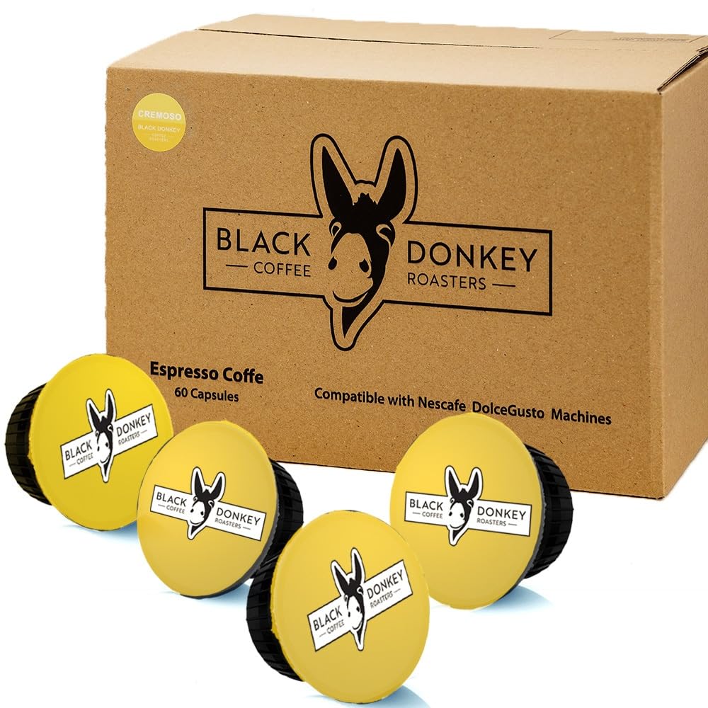 Black Donkey - 60 Pods Compatible with Dolce Gusto®* machines (CREMOSO, 60 Capsules, 60 Servings)