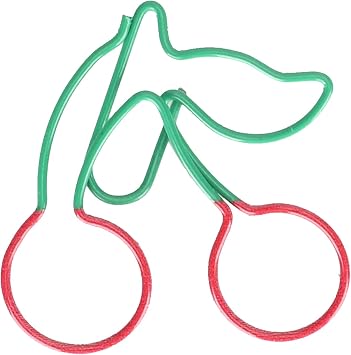 20Pcs Metal Paper Clips, Cherry Shaped Paperclips Bookmarks, Paper Clips Bookmarks Planner Clip Fruit Shaped