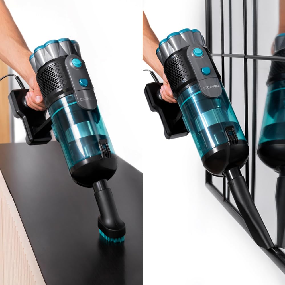 Cecotec Aspiradora Vertical con Cable sin Bolsas Conga Popstar 600 Ultra. 600W Potencia Máxima, Poder de Succión hasta 18kPa, Depósito 500ml, Filtro de Alta Eficiencia, Cable 360º, Radio de Acción 6m