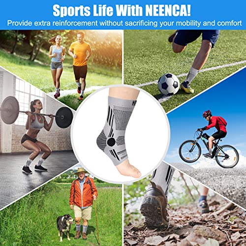 Image of NEENCA Foot & Ankle Brace Socks for Sprained-Ankle Compression Sleeves Set