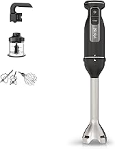 Ninja Foodi 3-in-1 Hand Blender, Hand Mixer & Chopper, Food Processor with 3 Attachments, 850W Powerbase, Immersion Blender, 5 Mixing Speeds, 2 Blending Speeds, 1.5m Cord, Black CI100UK