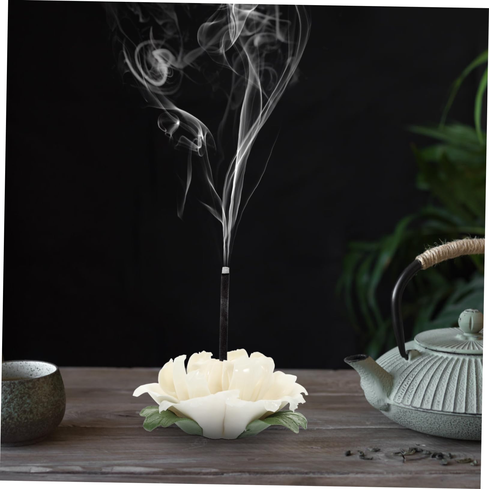 MAGICLULU 4stücke Aromatherapie Räuchergefäß Aus Peony-Form Dekorativer Censer Für Zuhause Eleganter Tischdeko-Artikel Kompakte Handgefertigt Und Stabil