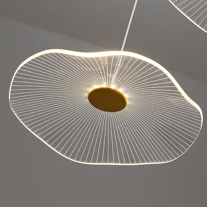 Générique Lustre, Lustre Led moderne doré design salon salle à manger escalier éclairage domestique minimalisme pendentif feuille de Lotus lustre(9 lights,Warm light)