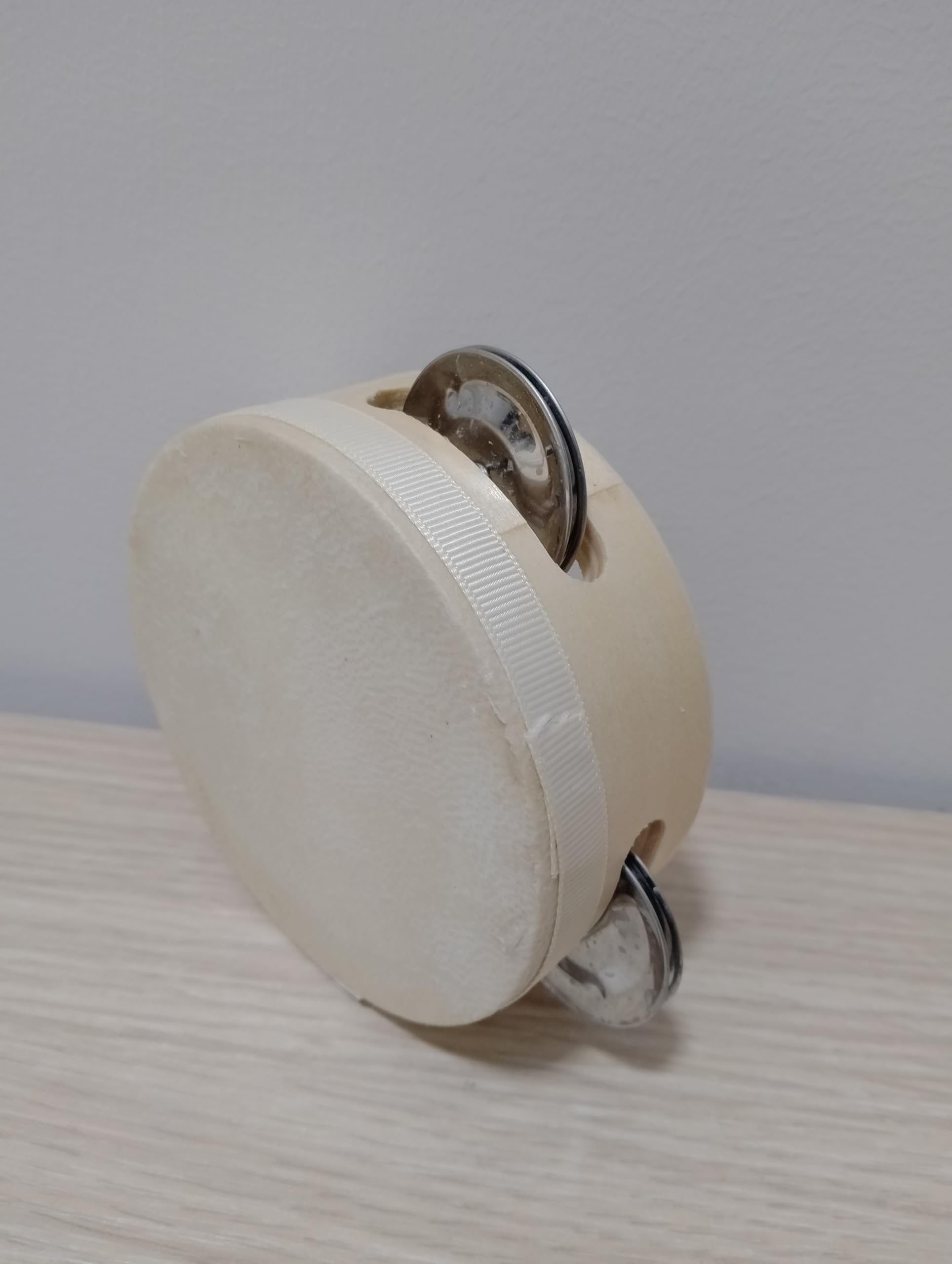 10 Tamburello in legno con sonagli in metallo 20 cm. Diametro, Perty, Festa, Danza, Bomboniera, Articolo Artigianale.