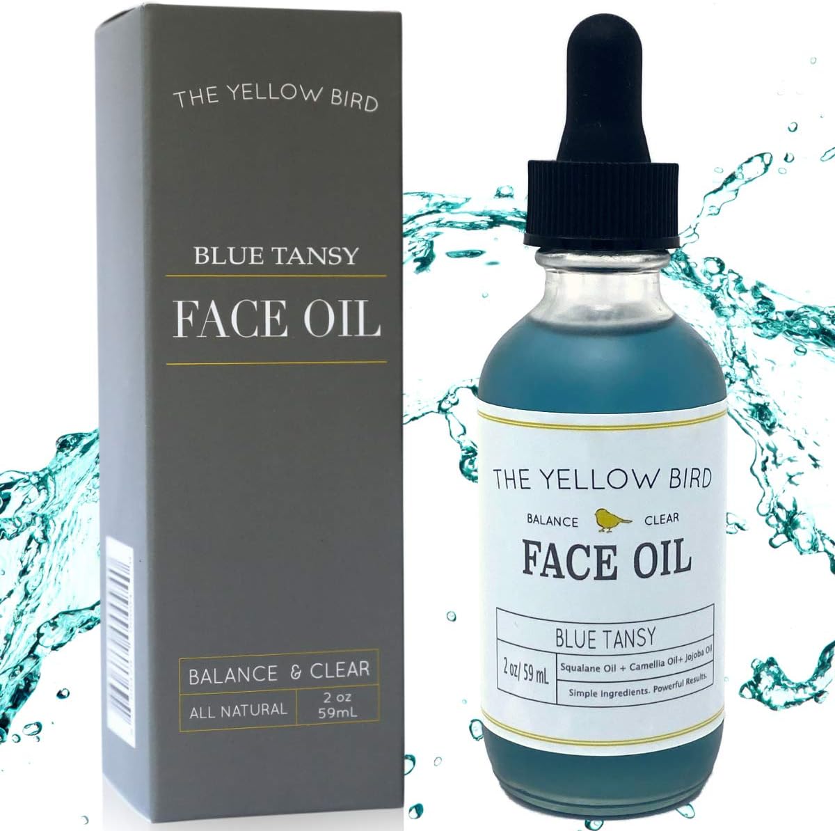 - Yellow Bird Balancing Blue Tansy Face Oil 2 oz / 59 ml – Skin Glowing Serum. Collagen Support. Promotes Clear Skin Naturally. Wrinkle, Blemish & Pore Minimizer. Natural, Vegan Facial Moisturizer.
