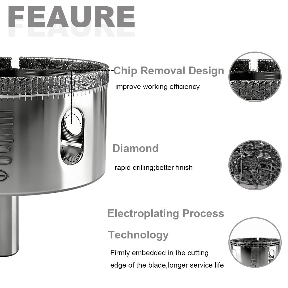 Broca de Diamante Cristal Broca Brocas Porcelánico 100mm para Porcelana Jade Porcelánico Cerámica Mármol Amoladora Angular