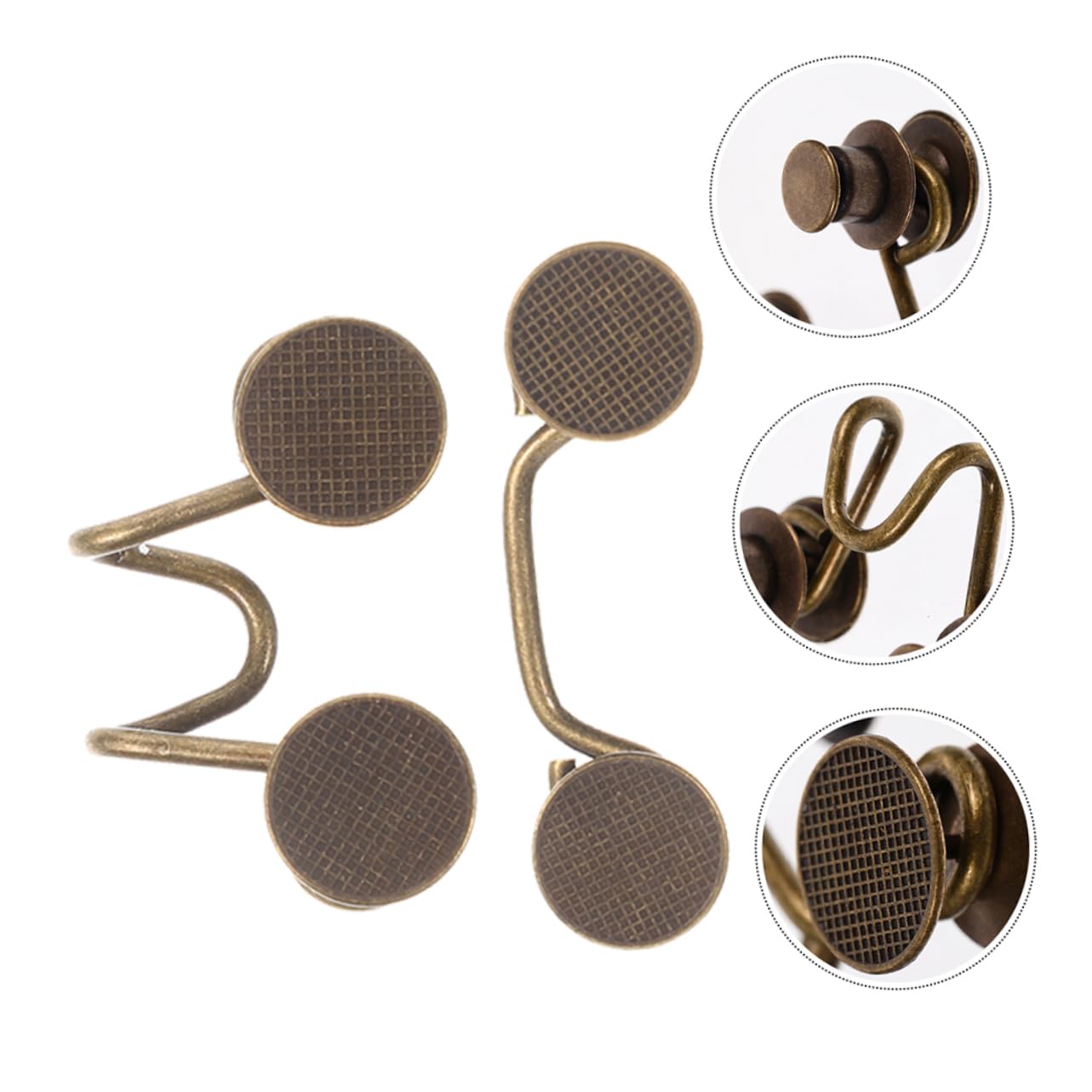 Gadpiparty 5 Set Bottone in Vita Affrettato Pulsante Fibbia Cinch Bottone Dei Jeans Pantaloni Stretti in Vita Pulsanti Strumento Stretto in Vita Pratici Bottoni Jeans Lega 4 Pezzi*5