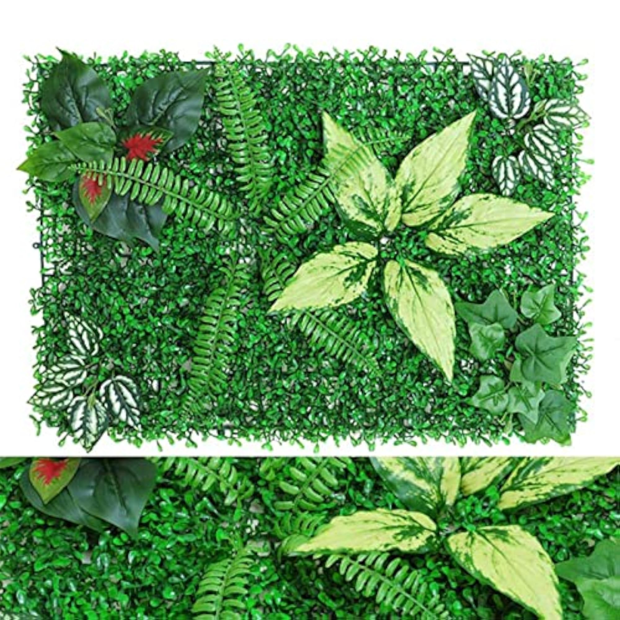 Artificial Plants Wall Topiary Greenery Mat Wall Backdrop Decor 40X60cm