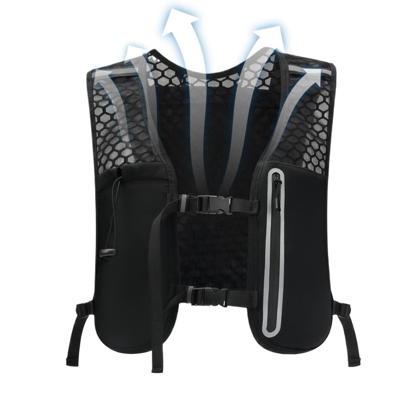 Adjustable Running Hydration Vest for Women, Lightweight Chest Pack with Water Bladder, Non-Slip Phone Pocket for Hiking, Cycling, Marathons