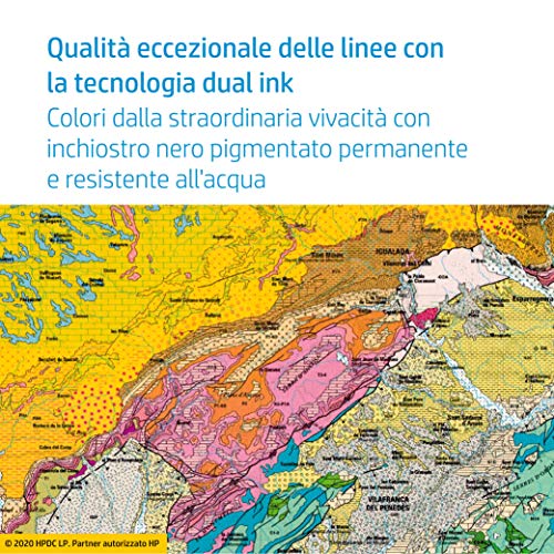 HP 712 Nero 80-ml 3ED71A, Cartuccia Originale ad Alta Capacità, Inchiostro HP, compatibile con Stampanti Plotter HP DesignJet T650, T630, T250, T230, Serie Studio e HP 713 Testina di Stampa DesignJet