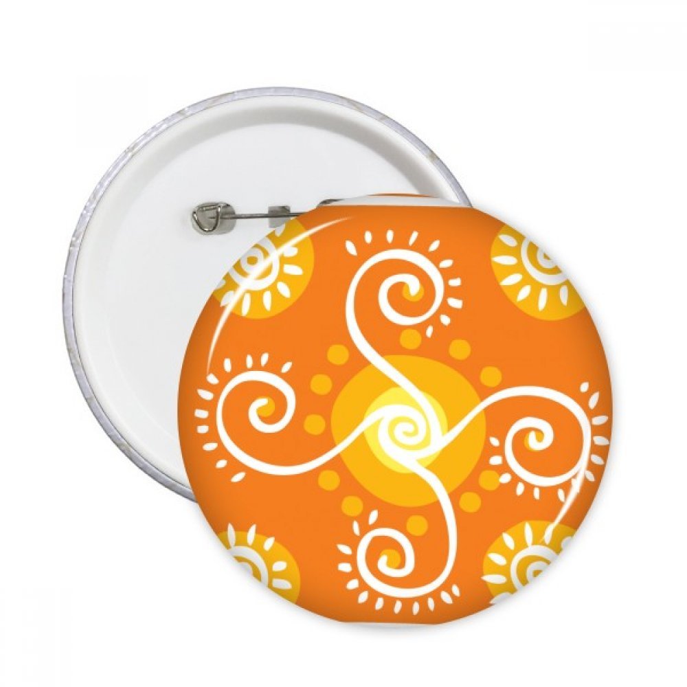 Pins Mexique Totems badge rond DIYthinker accessoire vêtement dessin multicolore