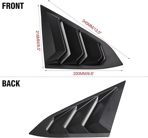 Miniatura 9 de Persianas para ventana lateral trasera Civic Sedan de 10 generación, rejillas de ventilación de aire, estilo carreras, compatibles con Civic Sedan