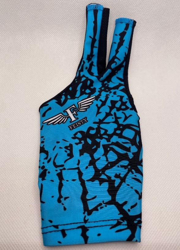 Feisty Billiards - Aqua-Licious - Womans's Billiards Glove - Sublimation (Large, Left)