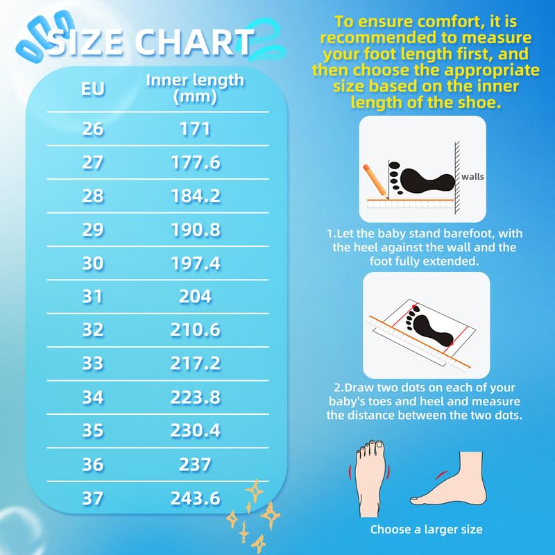 Escarpines Niño Niña Zapatillas de Agua Respirable Zapatos Agua Zapatos de Playa Descalzo de Secado Rápido Escarpines Piscina Calzado de Antideslizante Unisex 26-37 EU