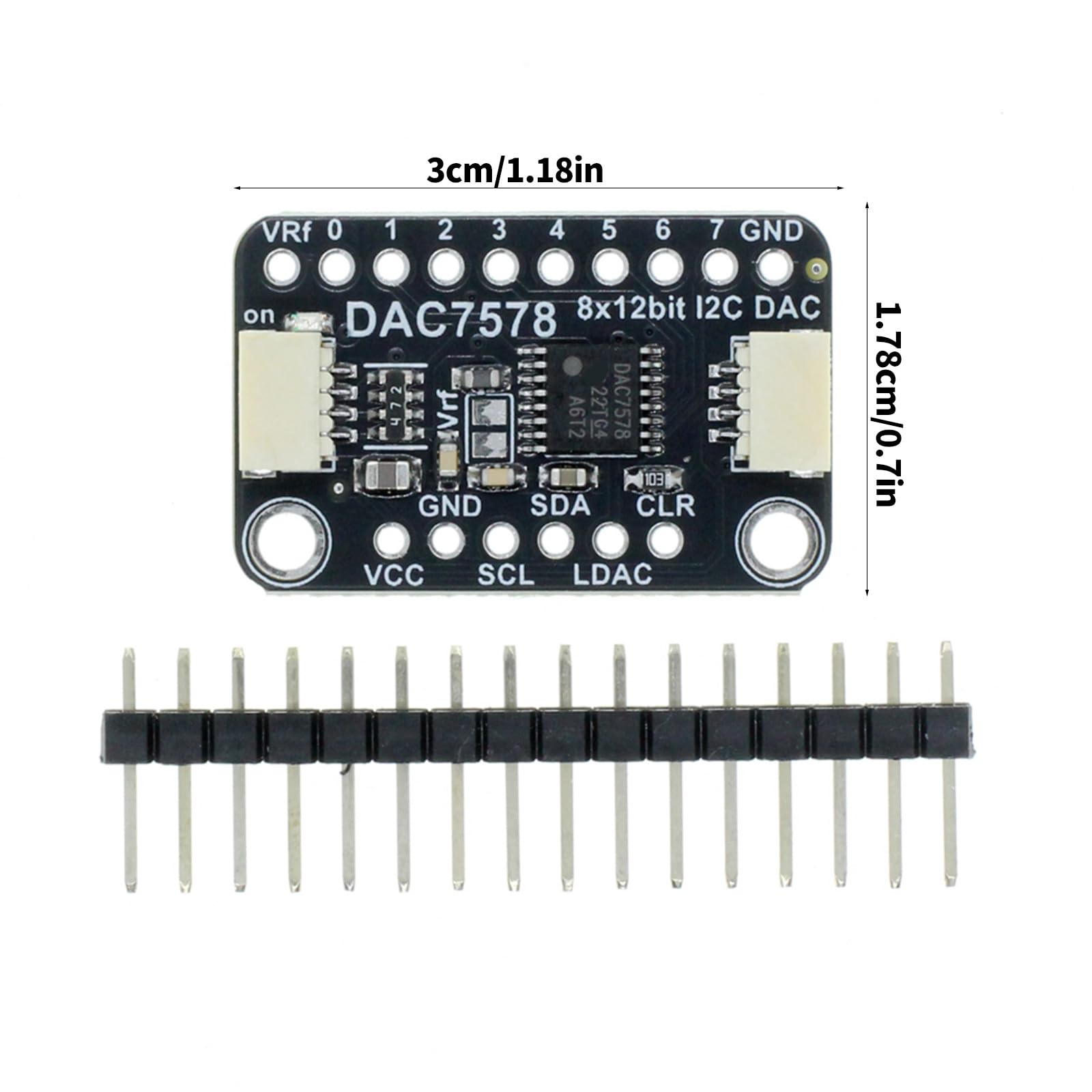 DAC7578 12-Bit I2C, hochgenauer Digital Analog Adapter, rauscharmes, Ausrüstung, Adapter, Ausrüstung, programmierbare Quelle