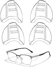 Daryunk 2 Pairs Side Shields, Wing Shaped Glasses Anti-Slip and Flexible Clip On Safety Glasses, Flexible Compatible with Small/Medium/Large Glasses