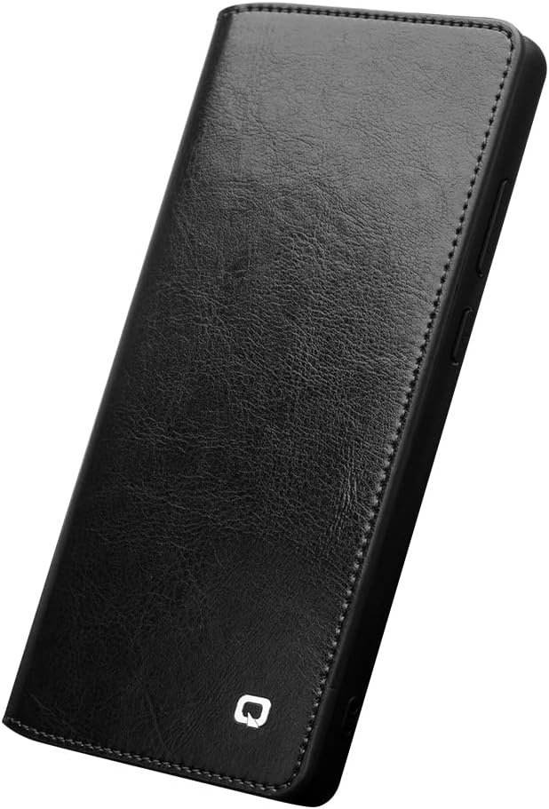 Case for Samsung Galaxy Note 20 Slim Card Slot Holder Holster Genuine Leather Sleeve Protection Cover Luxury Wallet Case for Samsung Galaxy Note 20 (Black, 6.7 inch)