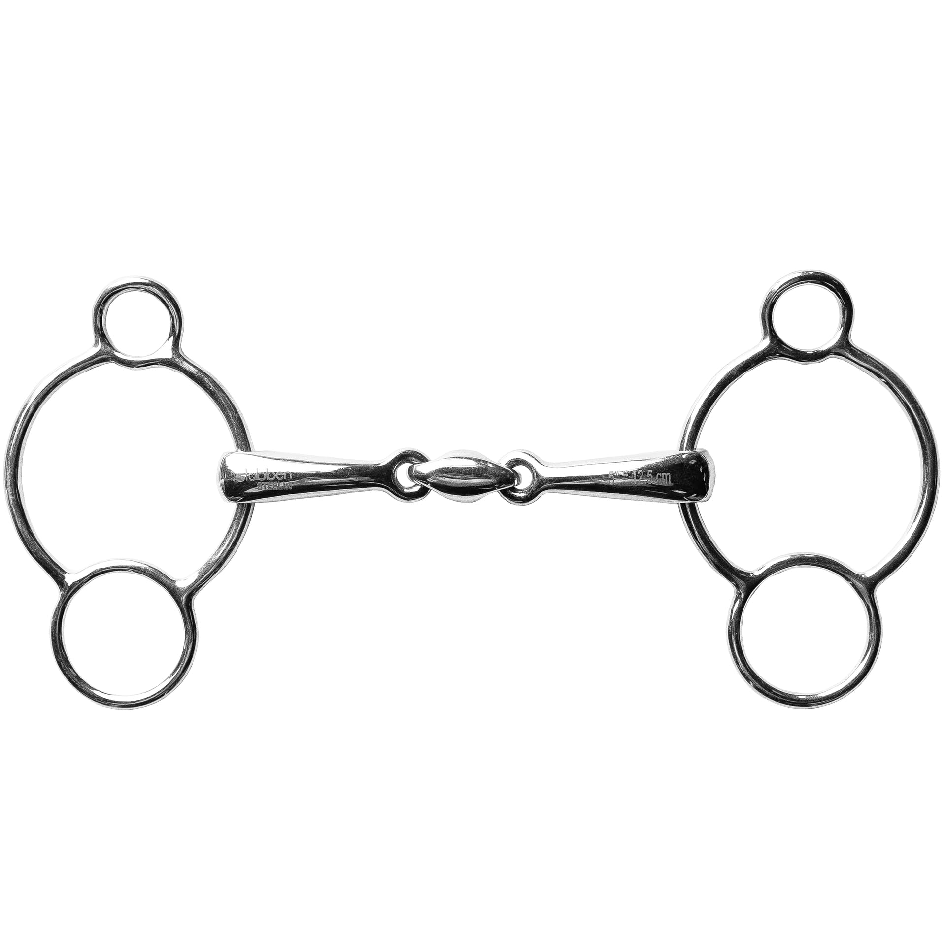 Stübben Gebiss 2280 3-Ring-Trense doppelt gebrochen