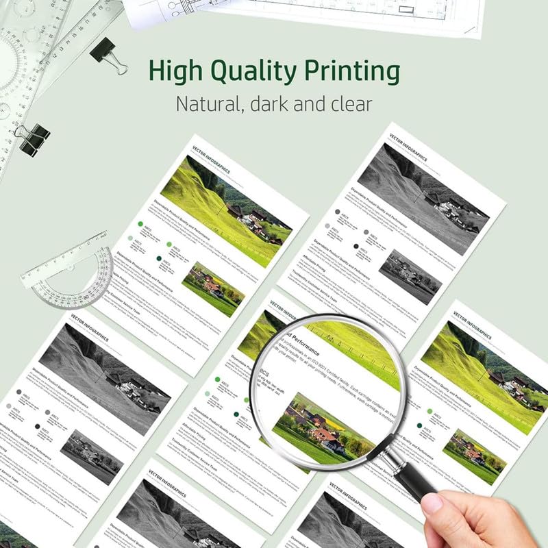 Image of ANG Compatible Dye Ink for 805 /803 /680 /678 /818 /802 /901 /703 /704 /46 /21 /22 /27 /28 /56 /57 Ink Cartridge (4 CL+ 4 Syringe