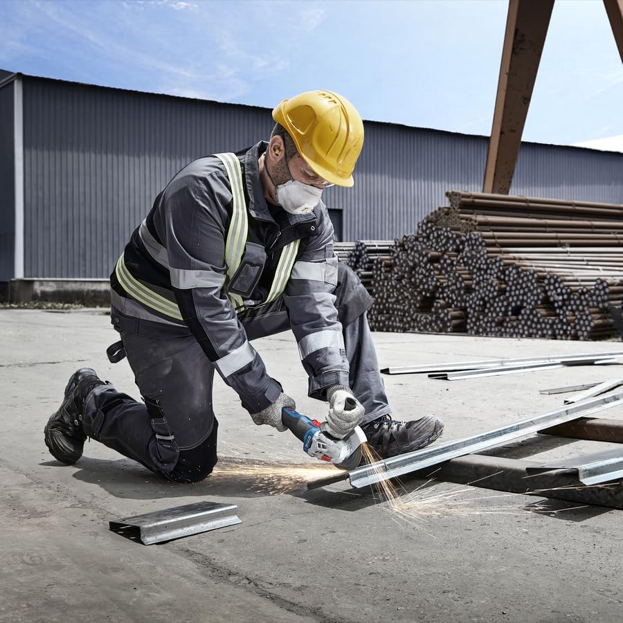 Image of BOSCH GWS 18V-8 Professional Cordless Angle Grinder (Solo) | 800W Equivalent Power | 100mm Disc Size | Compact Design | Optimized Runtime | Advanced Safety Features | Dust-Free Cutting Solution