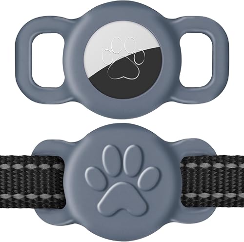Dynmeow Paquete de 1 soporte para collar Airtag de gato, soporte elástico de silicona para Airtag para cachorros y perros pequeños, soporte