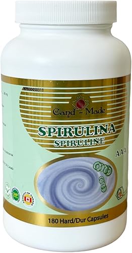 Cand-Made - Espirulina 100% natural, 500 mg, 180 cápsulas