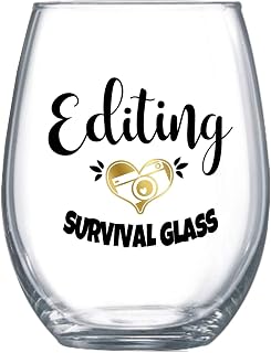 Zoey Christina Funny Photography Gifts for Women Editor Gifts for Her Photographer Accessories Stemless Wine Glass 0324