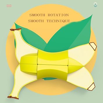 Magic Cube 3D Banana Fruit Cube Magic Speed Cube Specially Shaped Puzzle Cube for Developing Intelligence and Skill (Banana)