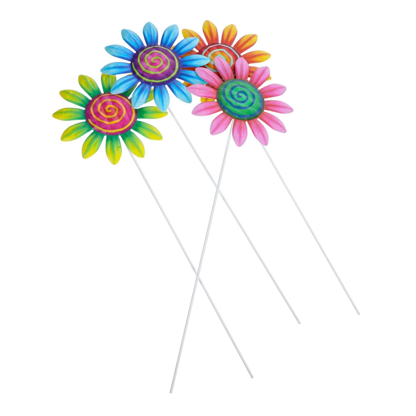 BESTonZON 2 Sätze Garten Sonnenblumen Deko Set Teiliges Für Außenbereich Kreative Gartenstecker Für Patio Und Charmante Gartenornamente Für Hauswarming Und 4 Stücke * 2