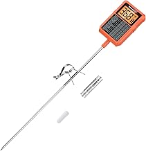 ThermoPro TP510 Waterproof Digital Candy Thermometer with Pot Clip, 10" Long Probe Instant Read Food Cooking Meat Thermometer for Grilling Smoker BBQ Deep Fry Oil Thermometer