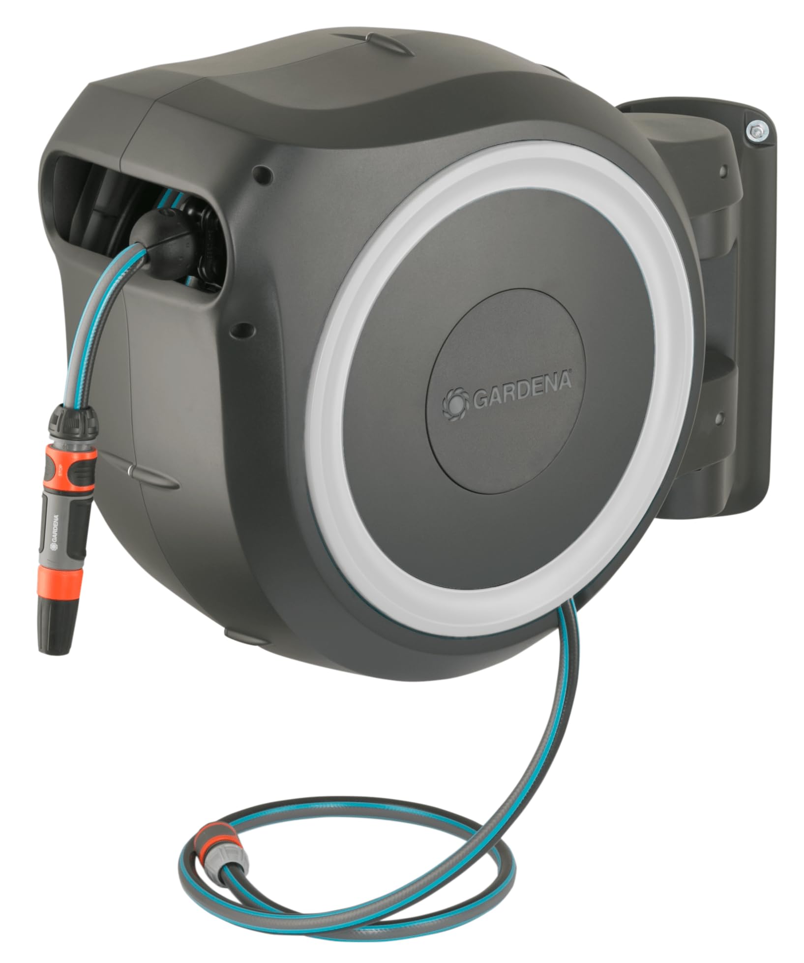 散水・水栓・水周り GARDENA Wall Mounted Hose Box 18622 Amazon.com : Gardena Wall-Mounted Hose Box Rollup M/L (White) 25 m
