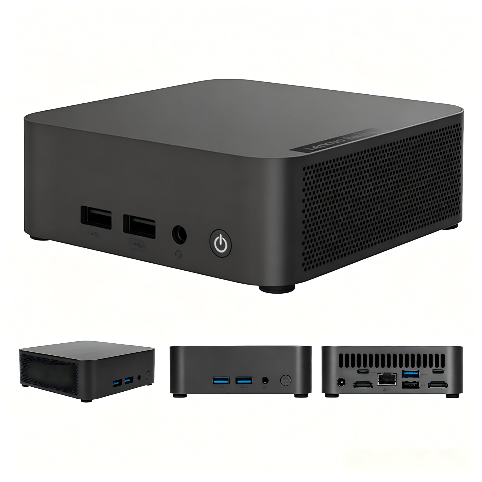 Lenovobaiying NUC 13 Plus Mini PC con processore Intel Core i5-13420H, supporta quattro display 4K, 2.5G LAN, Wi-Fi 6E, Bluetooth 5.3, design compatto per ufficio/intrattenimento domestico (Barebone)