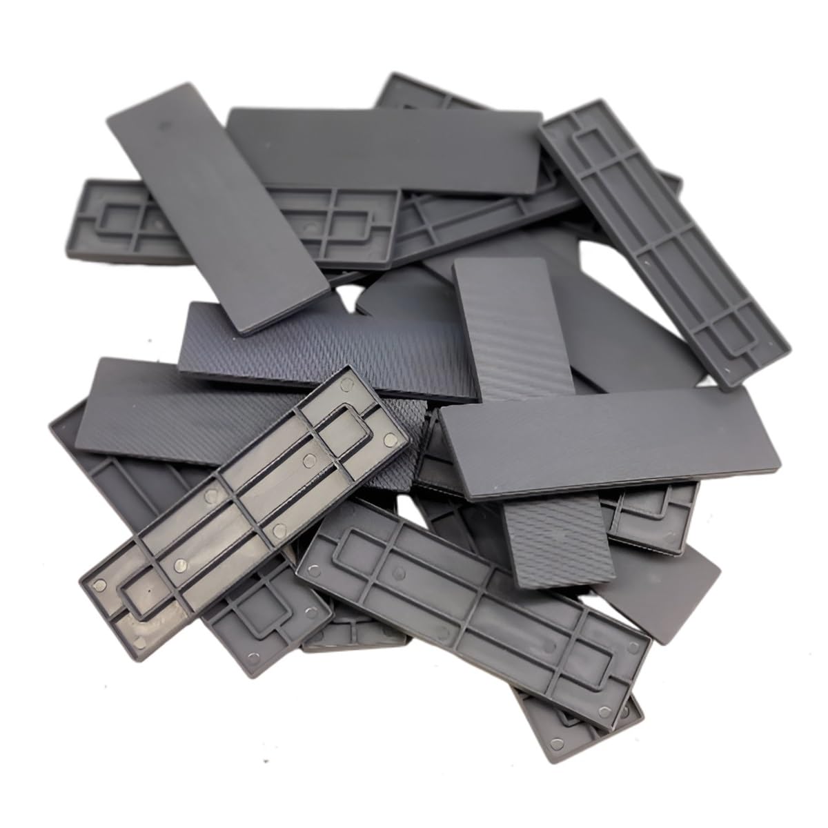 TERF® Lot de 50 cales plates en plastique pour vitrage de fenêtre - 28 mm x 100 mm x 4 mm d'épaisseur