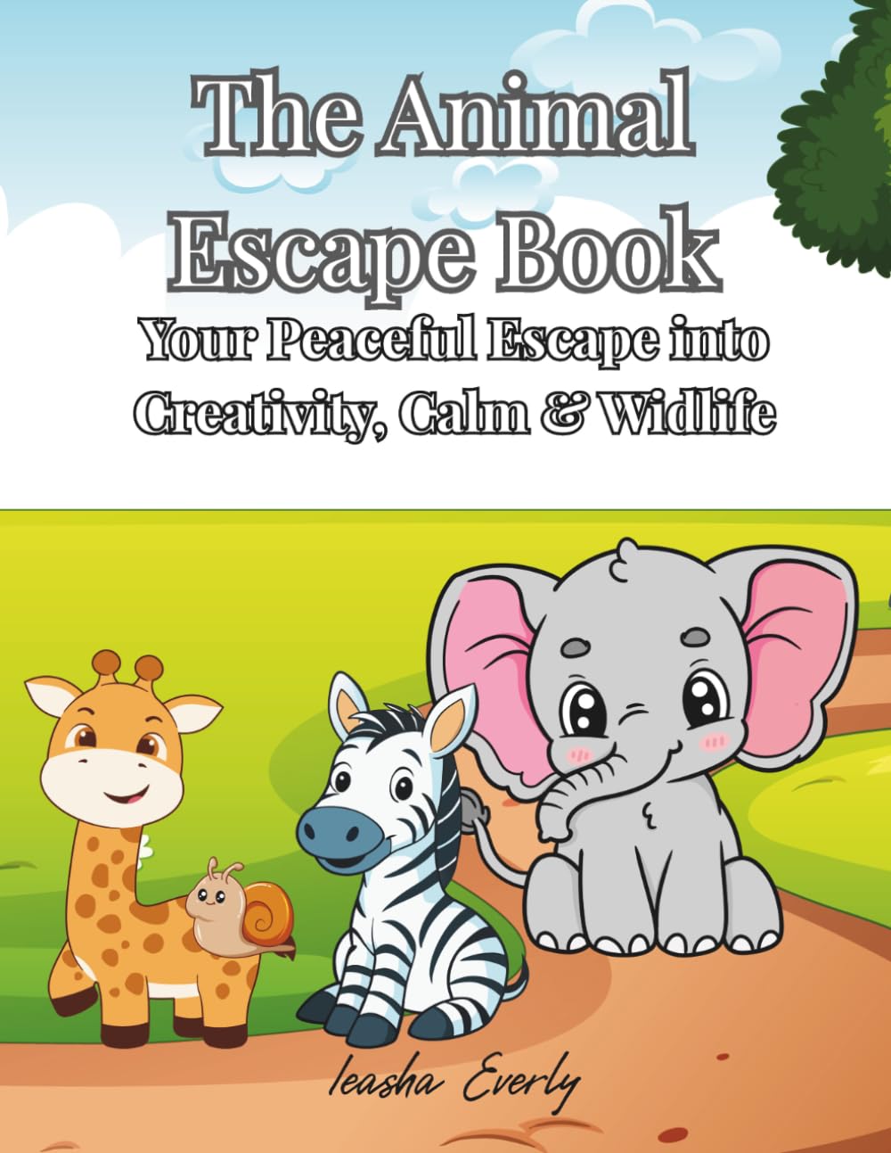 The Animal Escape Book: Stress - Relief animal coloring book for adults