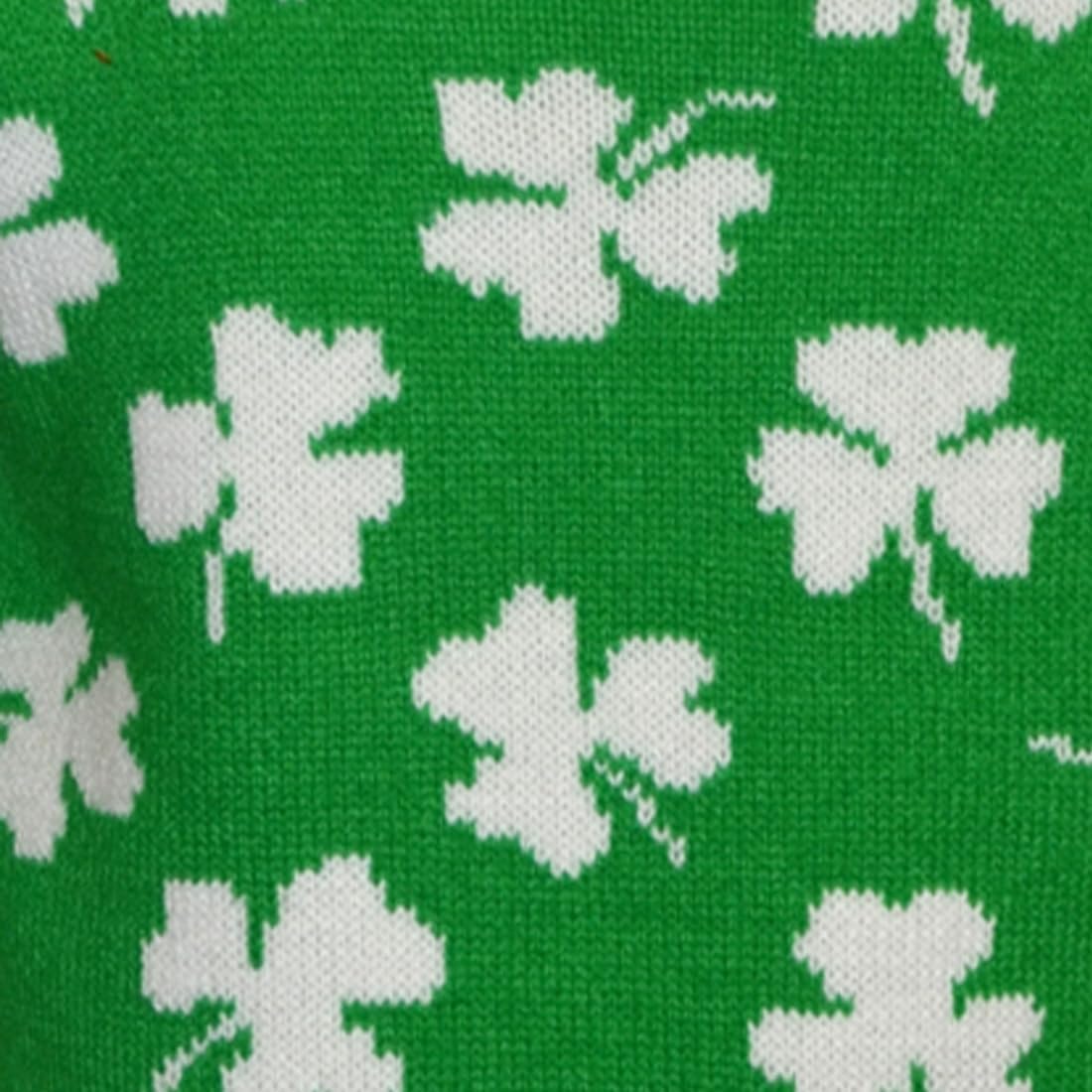 Green Shamrock Kids Jumper Irish Sweater Nature Lover Gift for Children 100% Acrylic
