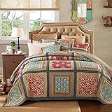 ♥ Couvre-lit décoratif : Cette belle couverture confortable et confortable est conçue pour une sensation luxueuse et une élégance, coordonne ou améliore facilement la literie ou la décoration existante. Convient pour un lit queen/king size et décore vos chambres.