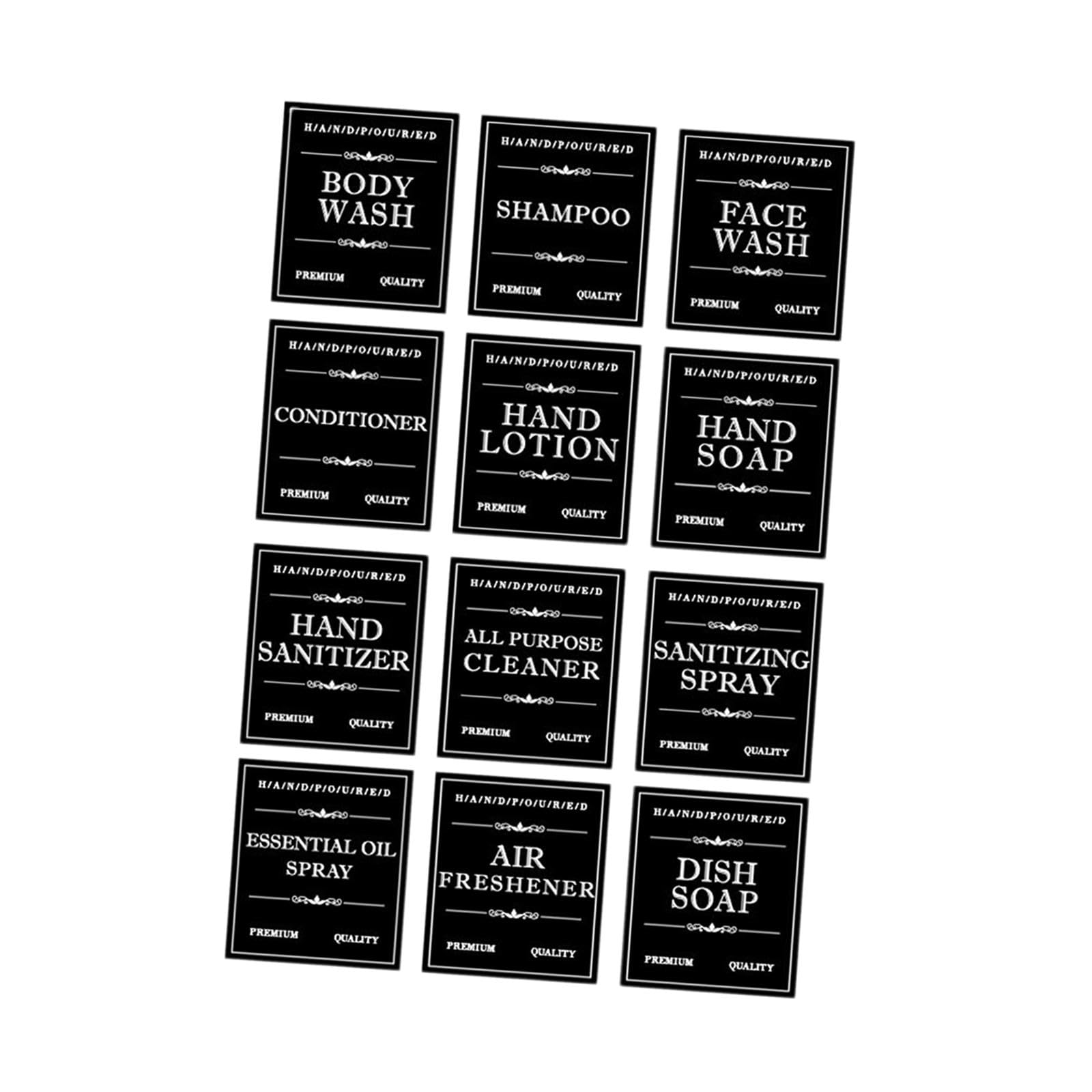 CALANDIS® 12x Soap Labels for Bottles Kitchen Cleaning Labels for Bathroom Accessories | Other Health & Beauty-picture-23