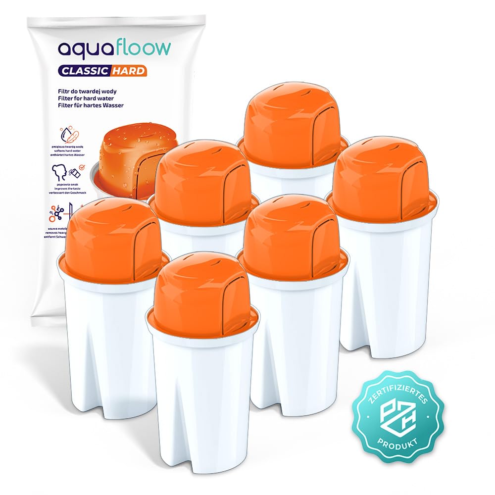 Aquafloow Cartucce Filtranti per Acqua, per Brocca Filtro, Elimina Cloro, Impurità e Metalli Pesanti | Filtro di Ricambio per Aquaphor B100-15, Dafi Classic, Brita Classic, Laica – 5 pezzi