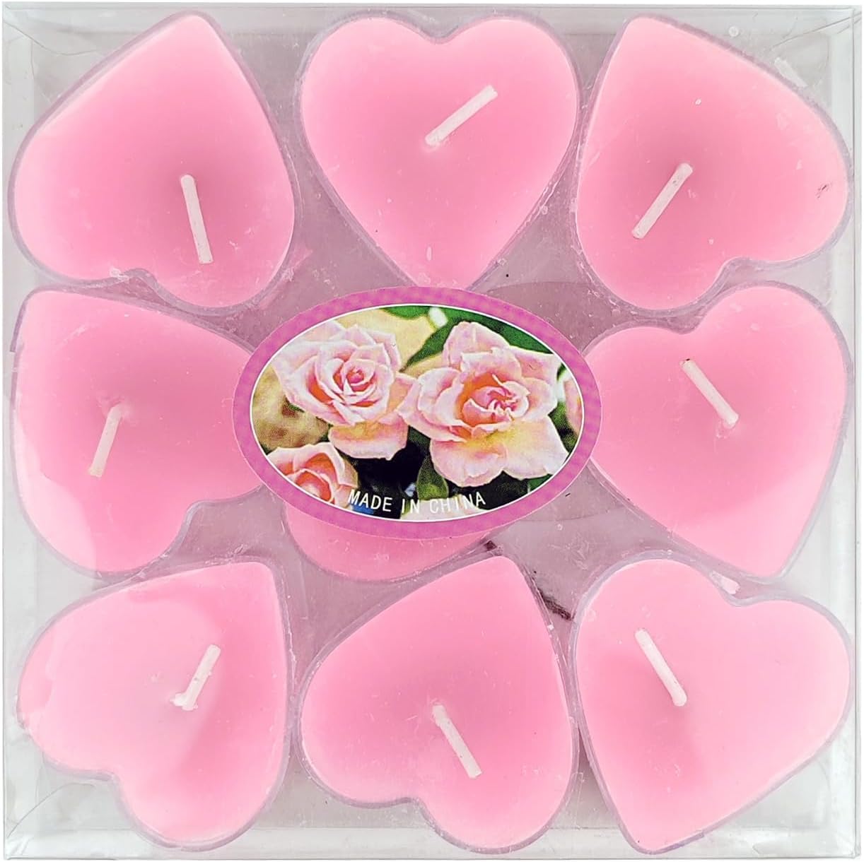 3-Pack Heart Romantic Candle Tealight Candles for Party, Make a Proposal, Halloween, Table Centerpiece (3, Red)
